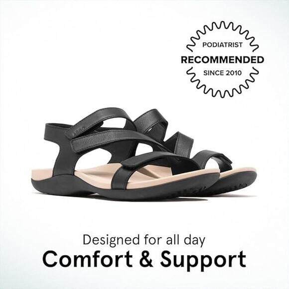 ABEO Olivia Oasis Sandal Metatarsal Leather Strappy Sandals Women’s Size 7 WIDE - Picture 2 of 12